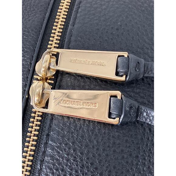 MICHAEL KORS LARGE BLACK PEBBLED LEATHER WOMENS BACKPACK - Picture 11 of 16